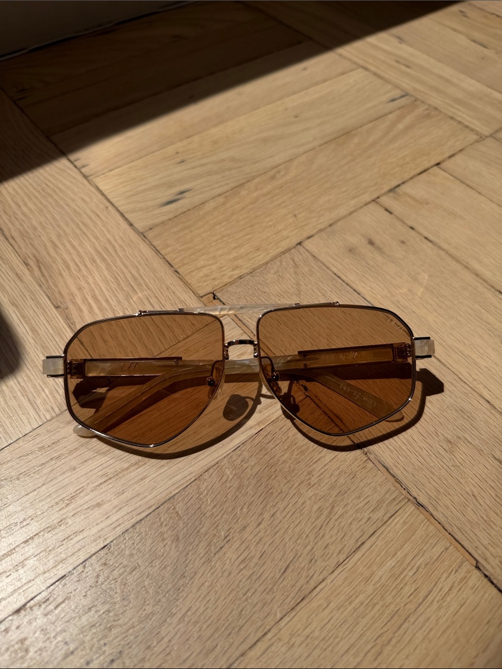 Dezi Brown Tinted Aviator Sunglasses